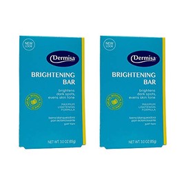 DERMISA BARRA DE JABON ACLARANTE PARA MANCHAS OSCURAS PAQUETE 2 PIEZAS 85GR CU