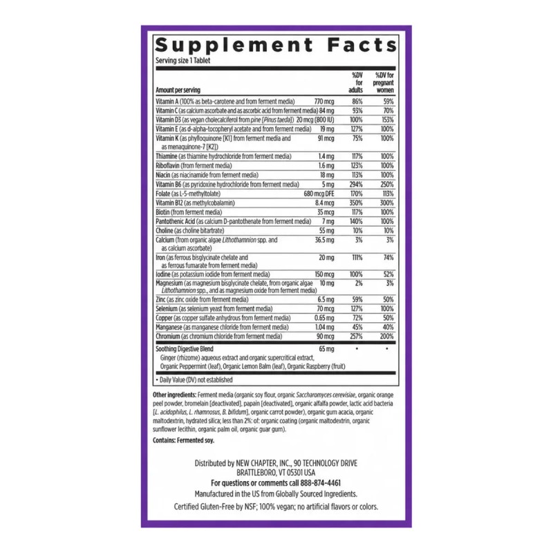 New Chapter Multivitamínico Prenatal Diario 60 Caps Sfn