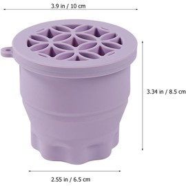 HOMSFOU Limpiador de Brochas de Maquillaje Recipiente Plegable de Silicona para Limpieza Profesional en Casa