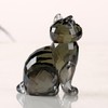 Crystal Cat Realistic Animal Kitten Art Figure Collection Table Decoration