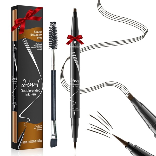 Waterproof Eyebrow Pen - Magic Eyebrow Pen 2-in-1 Double Headed