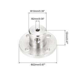 MECCANIXITY 4 Pcs 2mm Flange Coupling Connector Rigid Guide Model Coupler Accessory Shaft Axis Fittings with Mini Hex Wrench and Fastening Screw for DIY RC Model Motors
