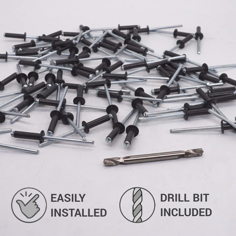 SKIR'CO Pack of 150 blind rivets painted 4.0 x 16