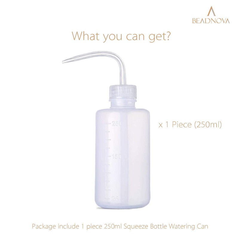 BEADNOVA Squeeze Bottle Plant Watering Bottle 250ml 8oz Small Wash