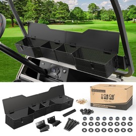 10L0L Golf Cart Front Inner Storage Basket with Cover for Club Car DS 2000-Up Models - Dashboard Organizer, Durable Storage Solution for Golf Cart Accessories