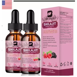 2x Organic Himalayan Shilajit Natural Pure Extremely Potent, Fulvic Acid 60ml US