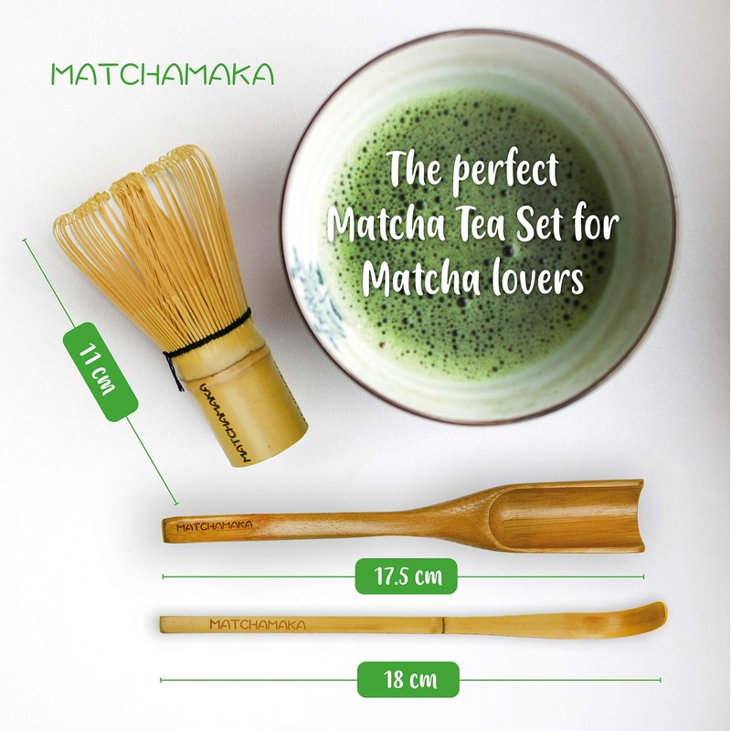 MATCHAMAKA Matcha Whisk Tea Set - Japanese Matcha Whisk (Chasen),