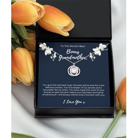 Bonus Grandmother Necklace From Grandchildren, World's Best Bonus Grandmother Gifts, Gift for Bonus Grandmother, Bonus Grandmother Mother's Day, Bonus Grandmother Birthday Jewelry, Bonus Grandmother Christmas