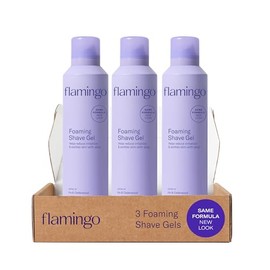 Flamingo Gel de afeitar para mujer, gel espumoso con aloe vera, 6.7 onzas, 3 unidades