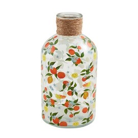Mud Pie Citrus Spring Glass Vase; 11" x 7" Dia