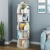 CNCEST Rotating Bookshelf Tower 360° Display Floor Standing Bookcase Bedroom
