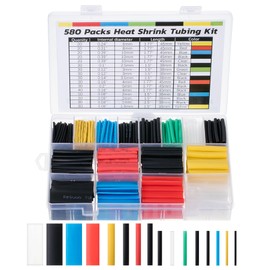 Bates- Heat Shrink Tubing Kit, 11 Sizes, 2:1 Ratio, 580 pcs, Heat Shrink Wrap, Wire Shrink Wrap Tubing, Wire Shrink Tubing, Wire Heat Shrink, Electrical Shrink Wrap Tubing, Shrink Tubing for Wires