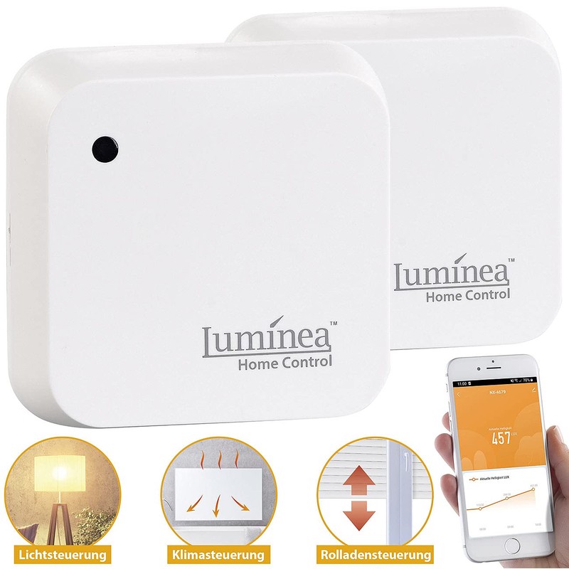 Luminea Home Control Solar Sensor Socket: Set of 2 Weatherproof