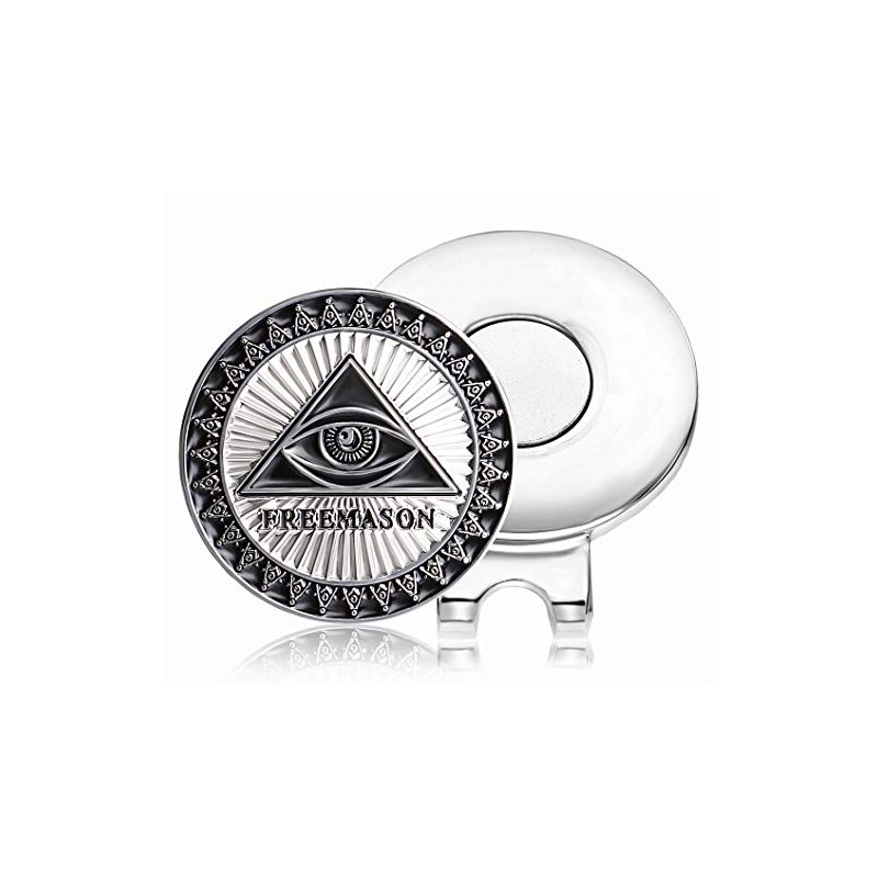 Don Flyee Golf Marker Magnet Masonic Emblem Alloy Hat Clip