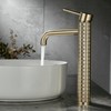 Tall Vessel Sink Faucet Bathroom Faucet Brushed Gold Single Handle