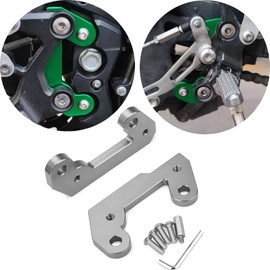 Motorcycle Back Step Adjuster for Kawasaki Ninja 250 Ninja 400 (2018-2023) Z250 Z400 (2019-2023) 25mm Back/13mm Up CNC Aluminum (Gray)