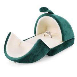 KyeeaDIY Velvet Jewelry Box Ring Bangle Box Pedant Boxes Necklace Organizers Jewelry Case for Birthday Engagement Wedding Anniversary (Ring Boxes)