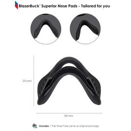 BLAZERBUCK Replacement Nose Pads Nose Piece for Oakley M2 Frame OO9212 OO9254/M2 Frame XL OO9343 OO9345 Sunglass - Black