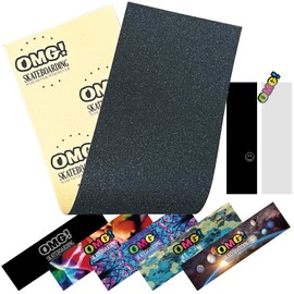 OMG! Skateboard Skateboard Deck Tape Grip Tape SKATEBOARD GRIPTAPE (1, Black, 11 x 38 inches)