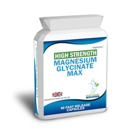 Magnesium Glycinate Supplement, High Strength, 60 Vegetarian Capsules
