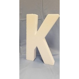 Free Standing - EPS Smooth Foam Letters for Weddings, Cakes, Arts & Crafts - 3 Sizes to Choose - 6", 12", or 24" High - (K, 24" High - Jumbo)