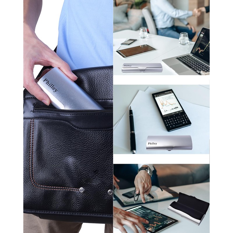 Philley Aluminum Ultra-Light Eyeglasses Case Hard Shell Nearsighted Glasses Case