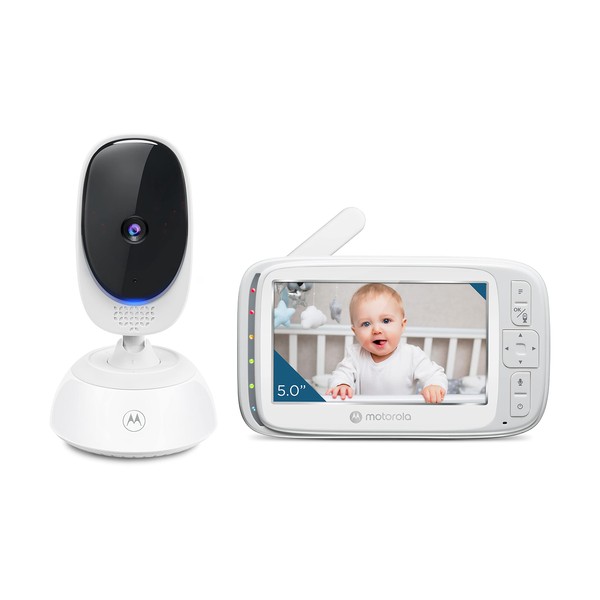 Motorola Baby Monitor - VM75 Video Baby Monitor with Camera, 1000ft Range 2.4 GHz Wireless 5" Screen, 2-Way Audio, Remote Pan, Digital Tilt, Zoom, Room Temperature Sensor, Lullabies, Night Vision