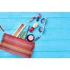 Selizo 6 Pcs Pencil Pouch Plastic Pencil Cases Zipper Mesh