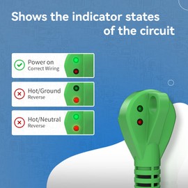 CAMPER MATTERS 30 Amp 50 FT RV Power Extension Cord with Reverse Polarity LED Light, TT-30P to TT-30R, Heavy Duty PVC Jacket, Easy Plugin Handle, Colorful Storage Bag, and Plastic Strap Organizer