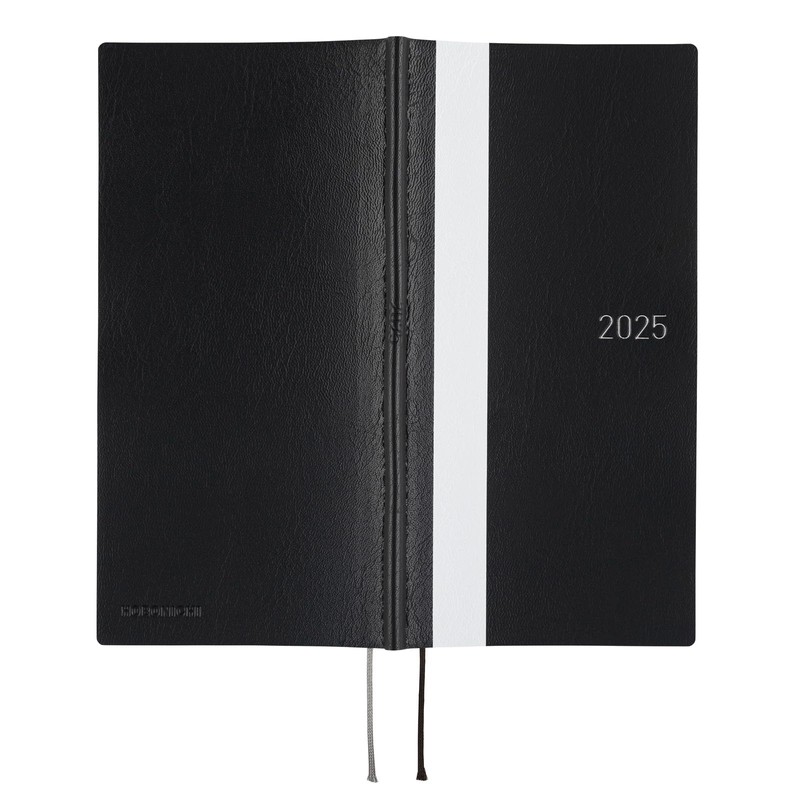 Almost Daily Notebook, 2025 Weeks, White Line/Black, Begins in April,