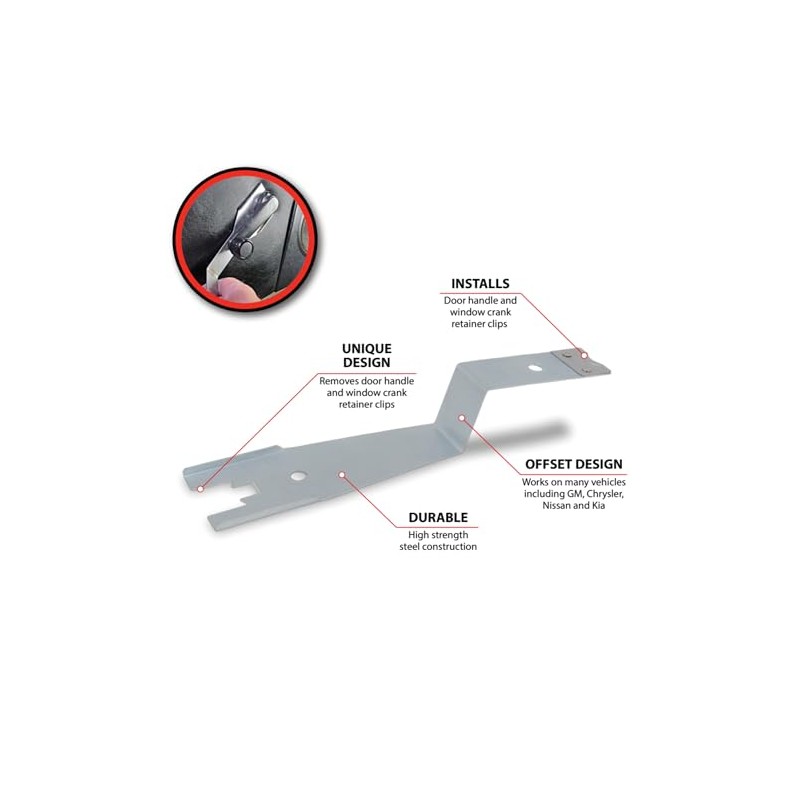 Performance Tool W80646 Door/Window Handle Clip Tool, 1 Pack