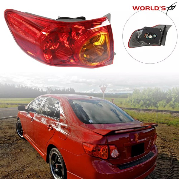 SEBLAFF Fit For 2009 2010 Toyota Corolla Rear Outer Tail