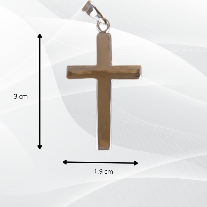 TClaudia, Cruz de Plata 925 Gruesa, collares para mujer y