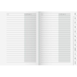 BRUNNEN 1070031 Address Index Book for Calendar, 32 Pages, 92 x 139 mm