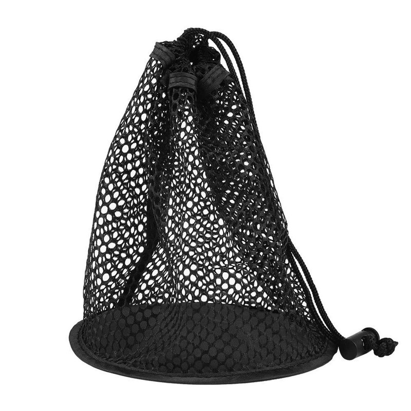 fasient1 Golf Ball Bag Black Mesh Nylon Sack Bag Portable
