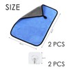 USHXVG 2 Pcs Car Towels, 2 Pcs Clear Hooks, Microfiber