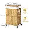 Chrislley 90L Slim Laundry Hamper with Wheels, Rolling Laundry Basket
