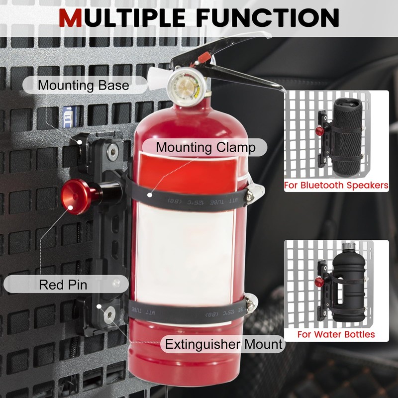 Molle Panel Fire Extinguisher Mount - Tactical Car Quick Release