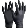 Medium 100 Black Nitrile Powder Free Medical Tattoo Mechanic Rubber Gloves