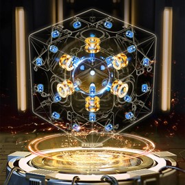 Magic Cube, Moyu RS3M V5 Maglev Ball Core 3 x 3 Magic Cube, Stickerless Magic Cube, Silky and Flowing Competition Cube for Cube Lovers (Maglev Ball Core Magic Clothes Version with Robot)