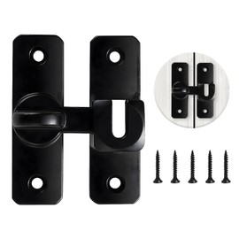 Sliding Door Bolt Stainless Steel Bolt Lock Sliding Door Lock Sliding Door Bolt 90°/180° Adjustable Deadbolt Lock for Garden, Kitchen, Window, Bathroom and Office