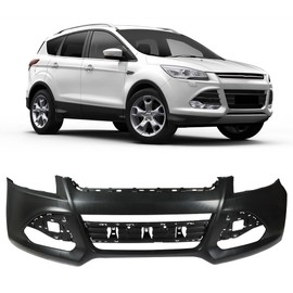 labwork Primed Plastic Front Bumper Cover without Parking Sensor Holes Replacement for Escape 2013-2016