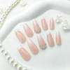 French Tip Press on Nails Medium Coffin Fake Nails with
