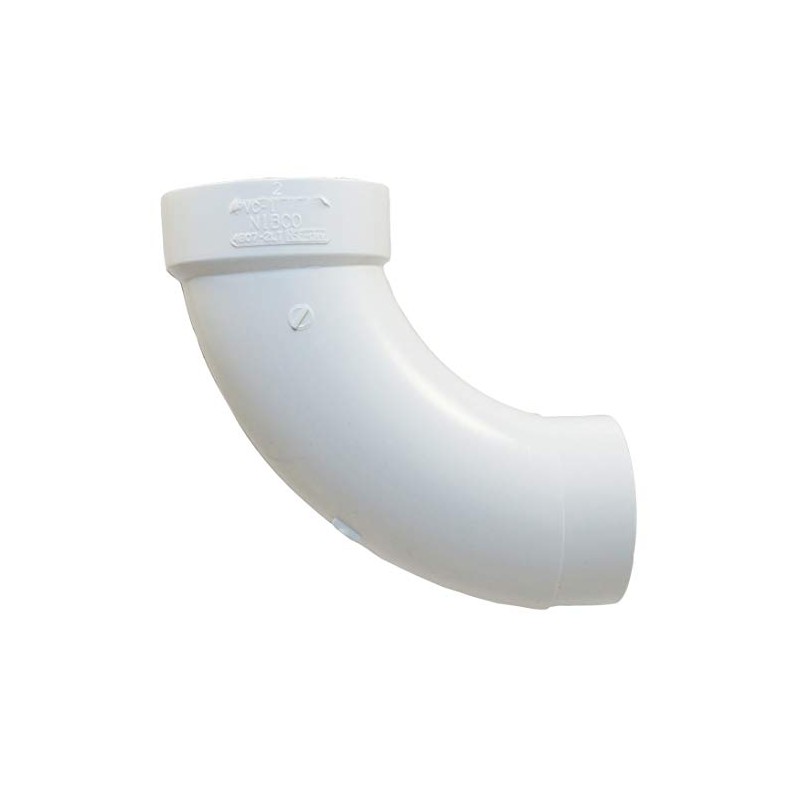 PlumberStop - 4" DWV PVC Long Sweep 1/4 Bend 90