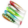 Rubber Fish Set with Glow Stick/Attractant Channel 12 cm Rubber
