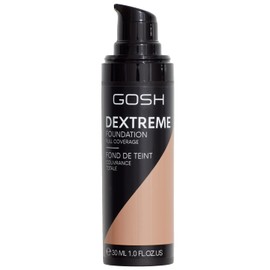 GOSH Dextreme Full Coverage Foundation 30 ml I Liquid Moisturising Makeup for Flawless Complexion I Vegan Face Makeup with High Coverage I Cover Pimples & Dark Circles (004 Natural)
