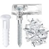 20 Pack 3-4mm Frameless Mirror Holder Clips Clear Mirror Mounting