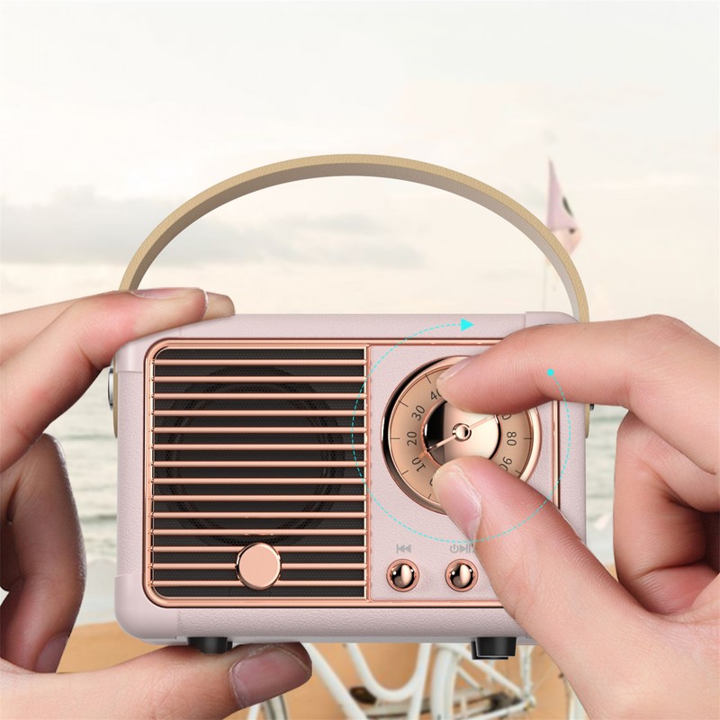 Retro Bluetooth Speaker Old Fashioned Classic Portable Mini Wireless Speaker