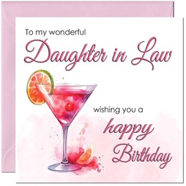 Daughter in Law Birthday Card - Elegant Birthday Cards for Daughter in Law