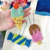 HAND U JOURNEY 3Pcs Embroidery Punch Needle Bachpack Charm Kit,